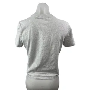 Aritzia TNA Soft Feels Gray Crew Neck Short Sleeve Crop Boxy Tee T-Shirt Top S thumbnail 4