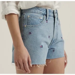 Lucky Brand Boho Lucky Pins Jean Short floral Embroidery Size 4/27 Cut Off Jorts thumbnail 10