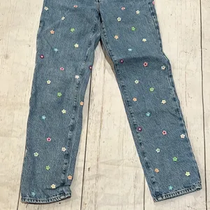 Pacsun blue floral high waisted jeans thumbnail 5