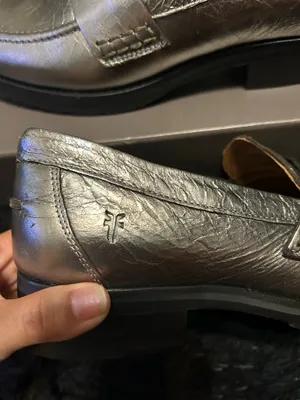 FRYE Melissa metallic leather loafers slip on shoes women’s 8 new thumbnail 6