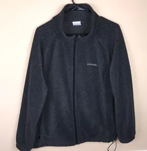 Columbia Women’s Camping Hiking Outdoor Gray Fleece Zip-Up Jacket thumbnail 1