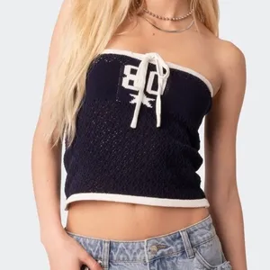 Edikted Jia Knitted Tube Top thumbnail 1