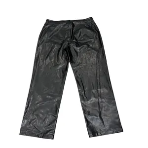 Abercrombie & Fitch‎ Black 90s Relaxed High-Rise Curvy Love Faux Leather Pant 18 thumbnail 3