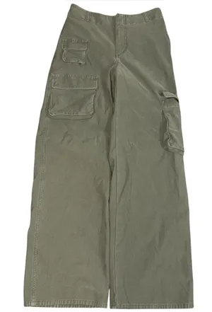 Aritzia TNA Wide Leg Cargo Pants Army Green Baggy Streetwear Contemporary Size 2 thumbnail 1