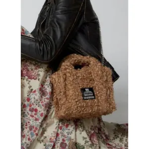 ✨BDG Serena Teddy Fleece Mini Tote Bag Sz Small✨ thumbnail 2