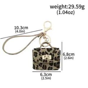 Leopard Print Mini Keychain Bag Brown thumbnail 5