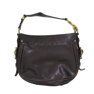 Vintage Y2K Coach Leather Hobo Bag Brown Gold Hardware Shoulder Purse Zip 2000s thumbnail 2