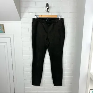 Joan Vass New York Faux Suede Pull On Skinny Pants Size M thumbnail 2