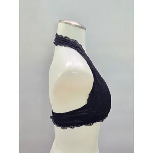 Free Press Black Whimsy Romantic Boudoir Bridal Cottage Lingerie Lace Bralette L thumbnail 4
