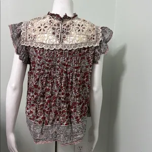 ANTHROPOLOGIE Othilia Malia Lace Top Medium thumbnail 6