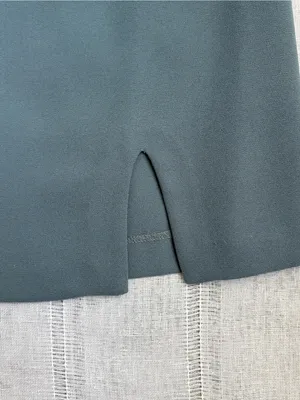 Rampage Vintage Muted Blue Mini Skirt with Side Slit thumbnail 6