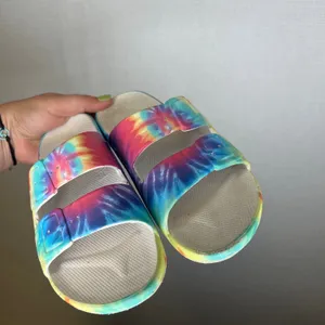 Freedom Moses Tie Dye Two Strap Slide Sandals Multicolor Women 36/37 thumbnail 3