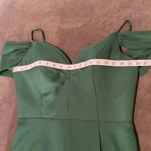 Women’s Full Length Green Chiffon Bridesmaid Party Prom Dress Corset Back 14 thumbnail 11