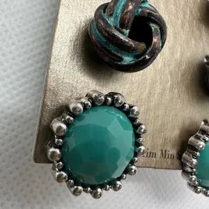 Mia Inspirations Lot of 3 - Turquoise Colored Black Western Stud Earrings New thumbnail 7