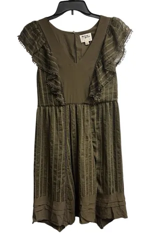 Holding Horses Anthropologie Mini Dress W/ Ruffles And Stripes Small thumbnail 1