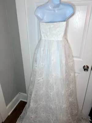 Modcloth Chi Chi London Strapless Sweetheart White Lace Wedding Dress 18 NWT thumbnail 8