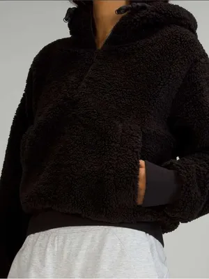 Lululemon Textured Fleece 1/2 Zip Black thumbnail 2