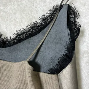 Zara Faux Leather Lace Trim Knit Back Cami thumbnail 10