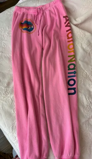 Pink Aviator Nation Sweatpants thumbnail 1
