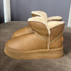 Women’s Mini Platform Ankle Boots Faux Fur Lined Size 7 (EU38) NEW thumbnail 5