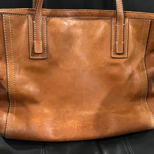Fossil Women's Brown Leather Tote thumbnail 1