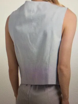 New Calvin Klein Linen Blend Button Front Vest-XL thumbnail 11