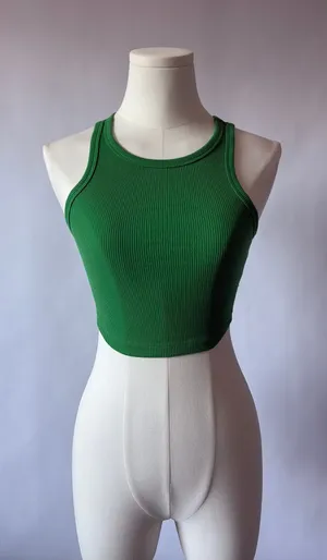 Wild Fable Green Crop Tank Top thumbnail 1
