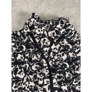 Lululemon Jacket Womens 6 Black White Floral Cozy Cuddle Up Full Zip ** thumbnail 4