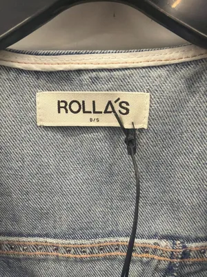 Rolla's Morgan AC/DC Vest Stud Vintage Blue Womens Size Small thumbnail 8