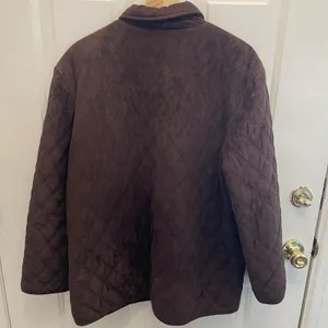 Lauren‎ Ralph Lauren Womens XL Quilted Velvet Velour Brown Barn Coat Jacket thumbnail 7