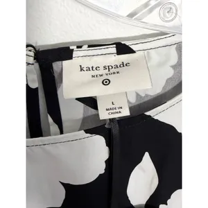 Kate Spade for Target Cropped Black and white floral top NWT size large thumbnail 2