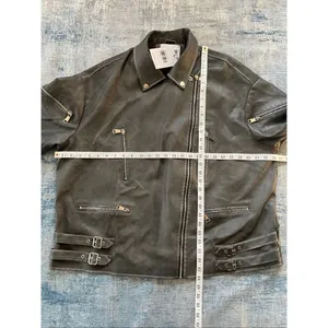 NWT! Princess Polly Curve Magnets Faux Leather Jacket Washed Charcoal Size US 14 thumbnail 8