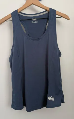 Rei Coop Women’s Large Tank Racerback Stone Blue Outdoor Trail Hike thumbnail 1