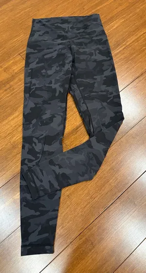 Lululemon Black camouflage leggings, 6 thumbnail 1