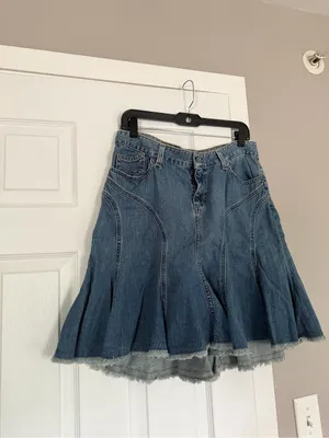 Express Blue Y2K Denim Jean Skirt Y2K thumbnail 2