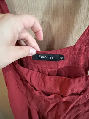 Womens Automet Deep Red Lightweight Overall Jumpsuit Size XL thumbnail 3