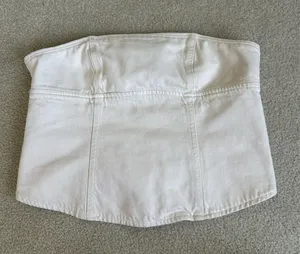 ZARA Denim Top thumbnail 1