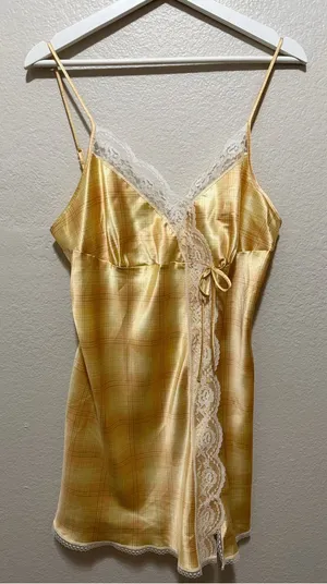 Vintage 2000s Victoria’s Secret Angels Satin Slip Dress Size Large Y2K thumbnail 1
