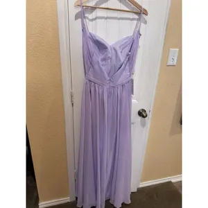 Kimora Floor Length Spaghetti Straps Chiffon Bridesmaid Dresses size 4 thumbnail 2