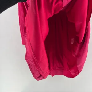 NY&C Pink Cotton Blend Button Front Tie Neck Pleated Fit & Flare Shirt Dress‎ thumbnail 9