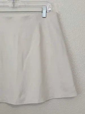American Eagle Outfitters Cream Front Side-Slit Skort, Sz Large thumbnail 7
