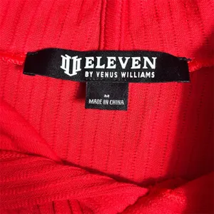 NWT EleVen Venus Williams M Red Ribbed Cotton Tennis Golf Performance Hoodie Top thumbnail 11