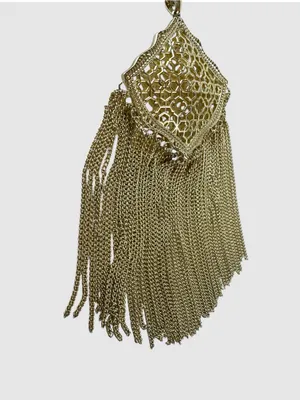 Kendra Scott Kingston Gold Tone Filigree Tassel Fringe Statement Necklace thumbnail 2