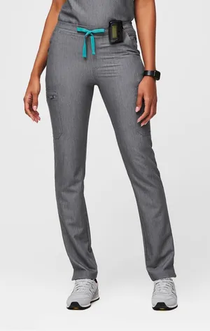 FIGS Yola Elastic Waistband Skinny Scrub Pants Graphite Grey PO 1290 thumbnail 1