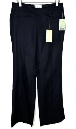 NWT Anthropologie Elevenses Black "Brighton" Flare Trousers, MSRP $118, Size 4 thumbnail 1