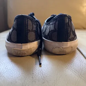 Coach Empire Signature C Monogram Low Top Sneakers Black Grey Womens 8.5B A00248 thumbnail 4