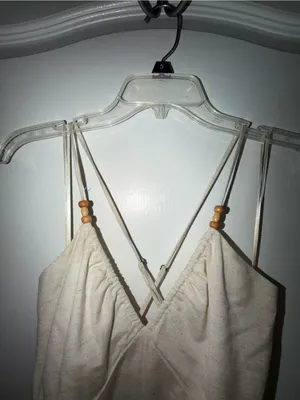 Japna Cream Ruched Strap Dress thumbnail 6