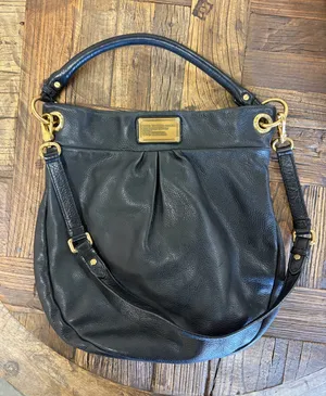 Marc by Marc Jacobs Black Leather Hobo with Gold Hardware thumbnail 1