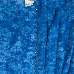 White Stag Blue Tie-Dye Beaded Sarong Maxi Skirt Scarf Cover Up thumbnail 6