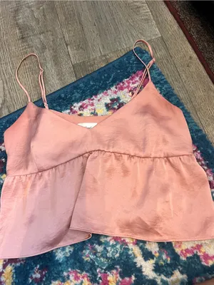 Wilfred Rust Pink Satin Peplum Cami Top thumbnail 4